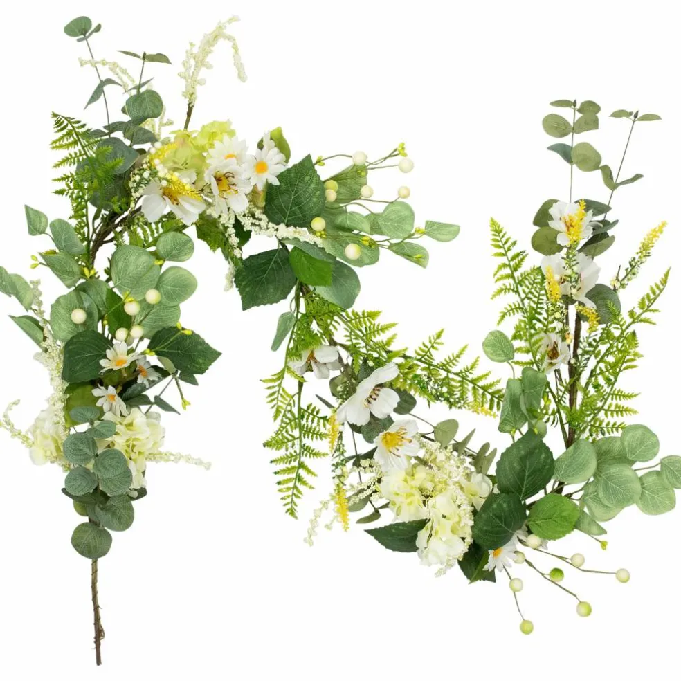 5ft. Hydrangea & Eucalyptus Artificial Floral Spring Garland