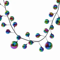 6ft. Iridescent Black Ball Ornament Garland by Ashland®