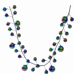 6ft. Iridescent Black Ball Ornament Garland by Ashland®