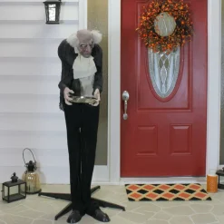 5.5ft. LED Lighted Animated Butler with Sound Halloween Decoration
