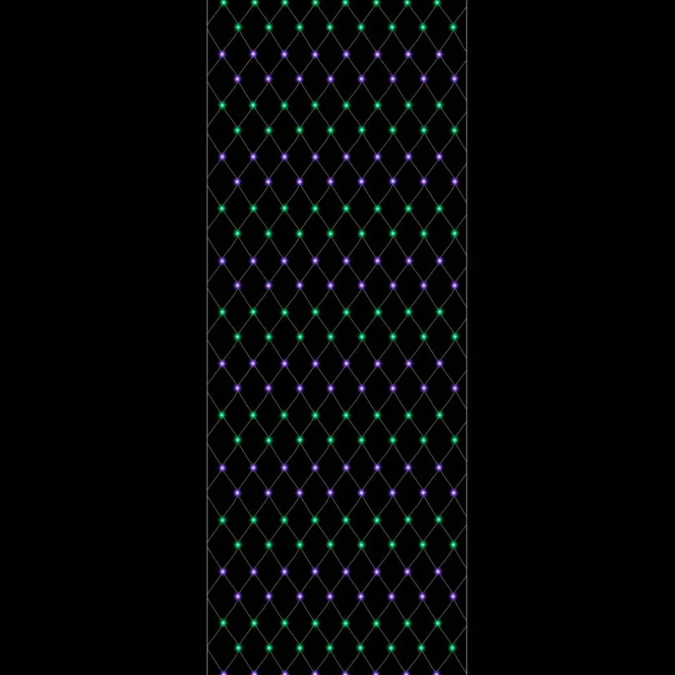 12.25ft. LED LightShow® Green & Purple LED Wicked Web by Ashland®