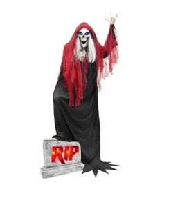 7 FT Lighted LED Singer Reaper Activated Halloween Animatronic