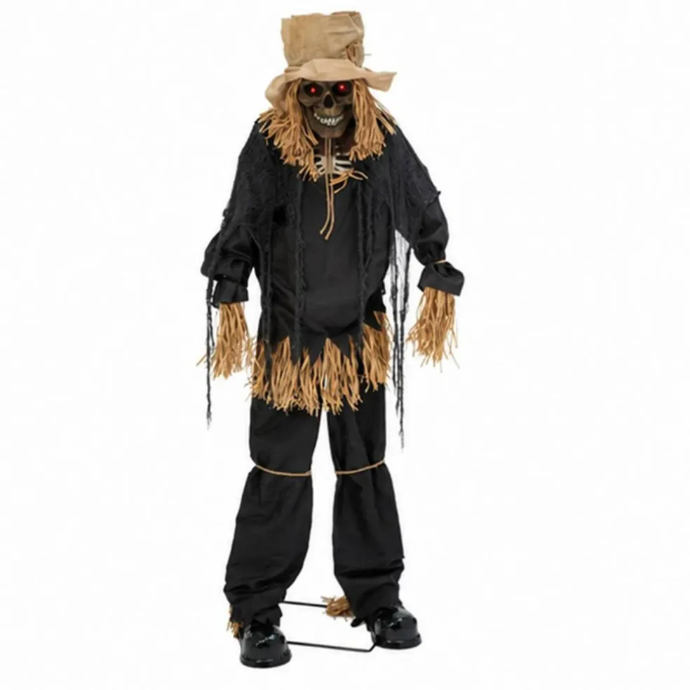 7 Ft. 6" Light-Up Lifting Skeleton Scarecrow