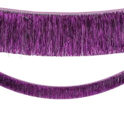 9 Ft Metallic Tinsel Fringe Garland, Ready-to-Hang Party Decor
