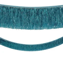 9 Ft Metallic Tinsel Fringe Garland, Ready-to-Hang Party Decor