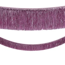 9 Ft Metallic Tinsel Fringe Garland, Ready-to-Hang Party Decor