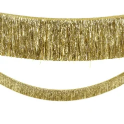 9 Ft Metallic Tinsel Fringe Garland, Ready-to-Hang Party Decor