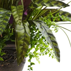 2ft. Mixed Areca Palm, Fern & Peacock in Planter