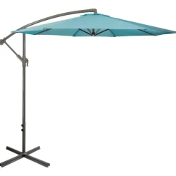10ft. Offset Outdoor Patio Umbrella with Hand Crank