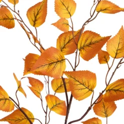 4ft. Orange Autumn Birch Leaf Artificial Potted Tree