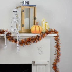 50ft. Orange & Black Halloween Tinsel Garland