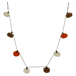 6ft. Orange, Cream & Brown Fabric Pumpkin Garland by Ashland®