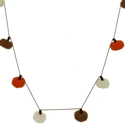 6ft. Orange, Cream & Brown Fabric Pumpkin Garland by Ashland®