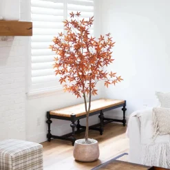 6ft. Orange Japanese Maple Artificial Potted Tree