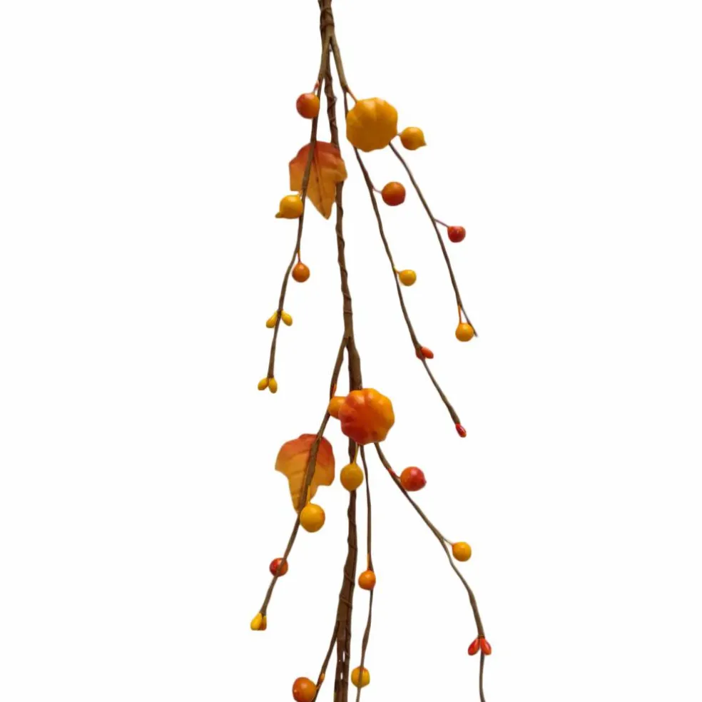 5ft. Orange Pumpkins & Leaves Coiled Garland by Ashland®