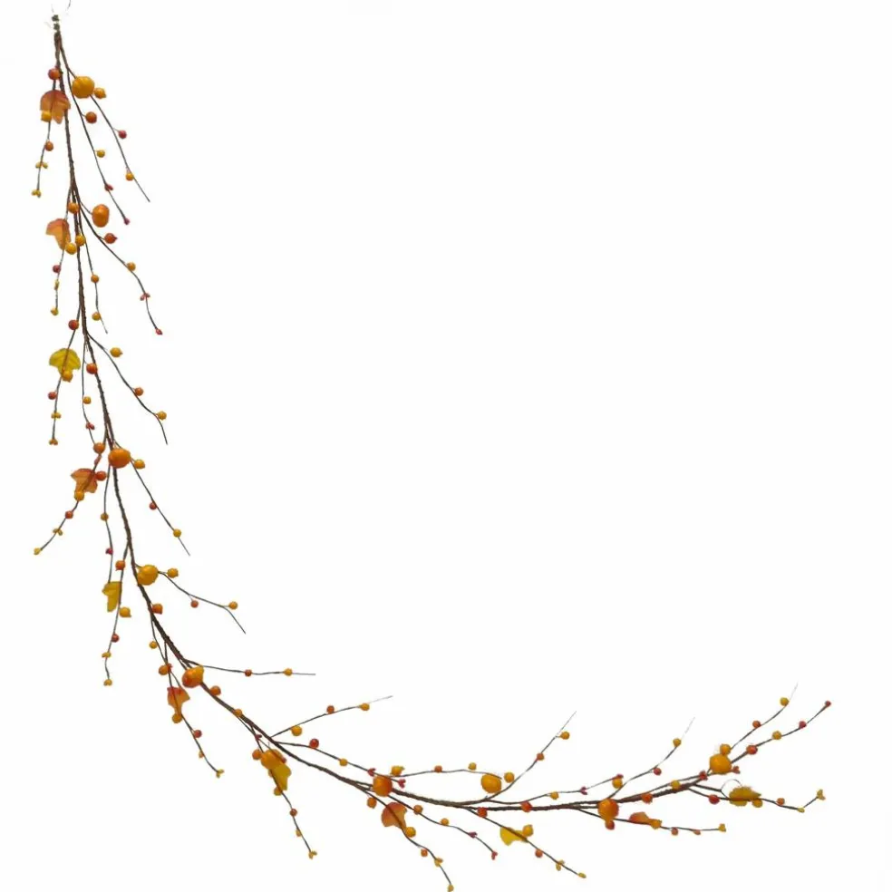 5ft. Orange Pumpkins & Leaves Coiled Garland by Ashland®