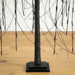 4ft. Orange & Purple LED Pre-Lit Halloween Black Willow Artificial Fall Tree