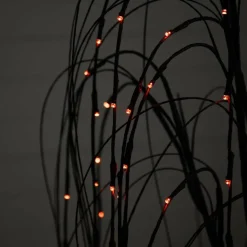 5ft. Orange & Purple LED Pre-Lit Halloween Black Willow Artificial Fall Tree