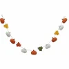 6ft. Orange & White Fabric Pumpkin Garland by Ashland®