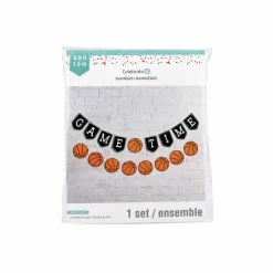 5ft. Orange & White Game Time Basketball Banner Set by Celebrate It™
