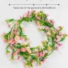 13ft Outdoor & Indoor Artificial Pink Daisy Flower Garlands, 2 Pack for Wedding & Home Decor