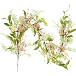 5ft. Pink Hydrangea & Berry Floral Spring Garland