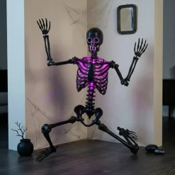 5ft. Pink Lit Black Skeleton by Ashland®
