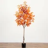 7ft. Potted Artificial Autumn Oak Tree