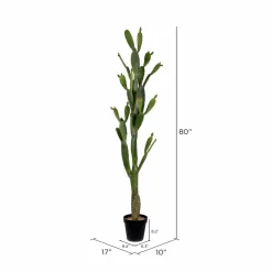 7ft. Potted Green Cactus