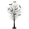 3ft. Pre-Lit Artificial Halloween Black Twig Tree with 18 Orange LED Pumpkin Shaped Lights