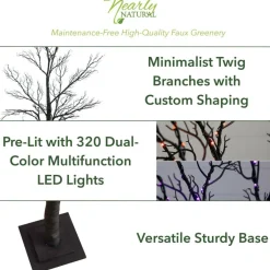 6ft. Pre-Lit Artificial Minimalist Twig Tree