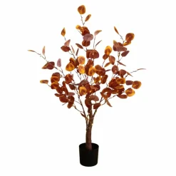 3ft. Pre-Lit Autumn Eucalyptus Artificial Fall Tree with 80 Warm White LED Lights