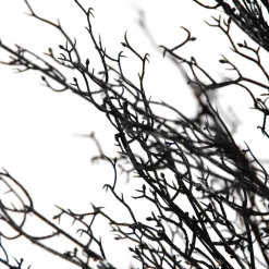 4ft. Pre-Lit LED Halloween Black Twig Artificial Fall Tree in Burlap Planter