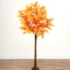 6ft. Pre-Lit Orange Autumn Maple Artificial Fall Tree