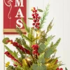 3ft. Pre-Lit Pine Needle & Eucalyptus Leaf Artificial Urn Christmas Porch Tree, Warm White LED Lights