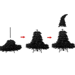 4ft. Pre-Lit Witch Hat Tree, Multicolor LED Lights by Ashland®