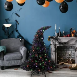 4ft. Pre-Lit Witch Hat Tree, Multicolor LED Lights by Ashland®