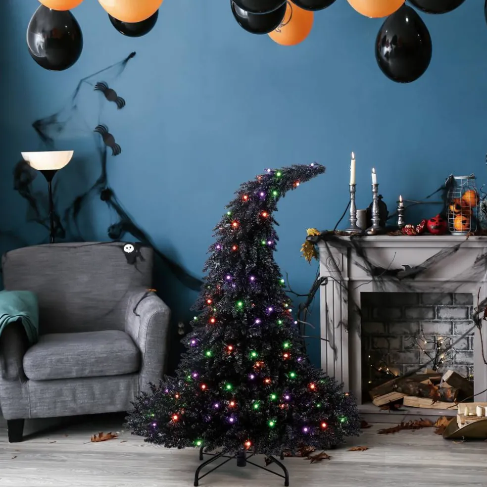4ft. Pre-Lit Witch Hat Tree, Multicolor LED Lights by Ashland®