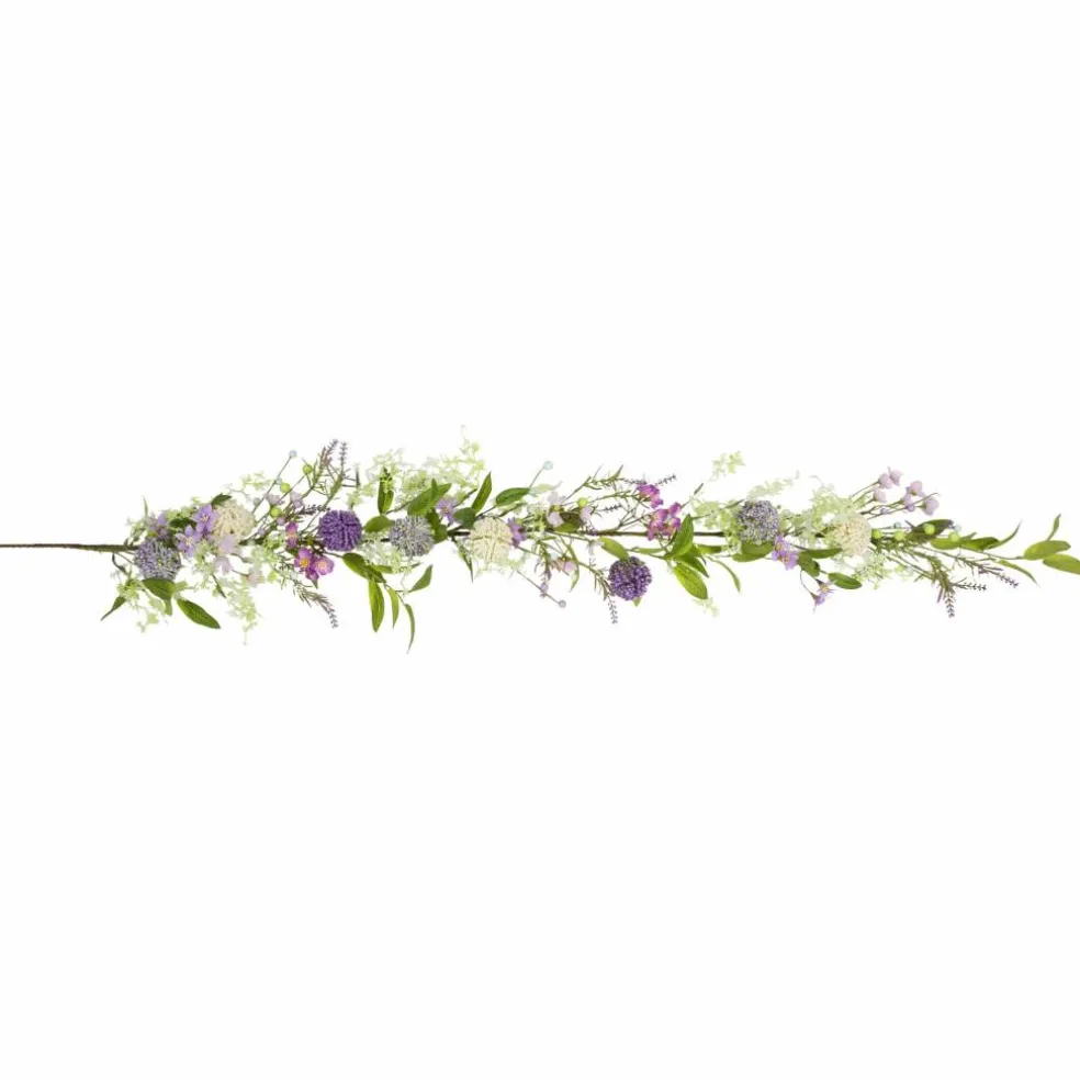 5ft. Purple Wildflower & Berry Spring Garland