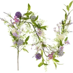 5ft. Purple Wildflower & Berry Spring Garland