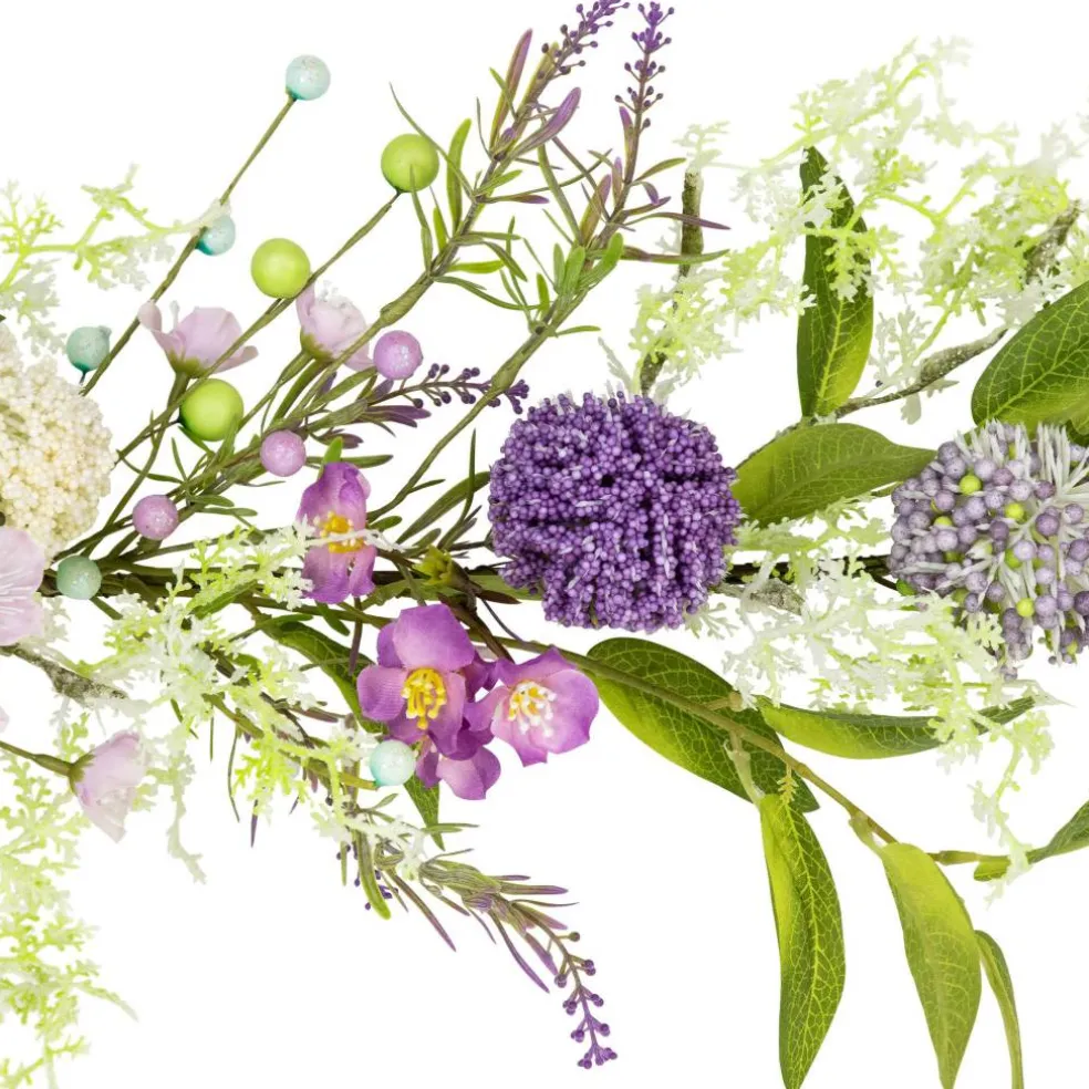 5ft. Purple Wildflower & Berry Spring Garland