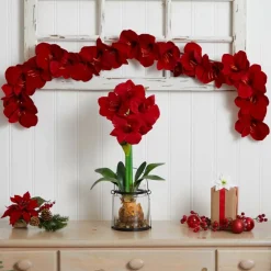 5ft. Red Amaryllis Garland