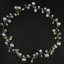 6ft. Silver & Gray Ornaments LED Garland String Lights by Ashland®
