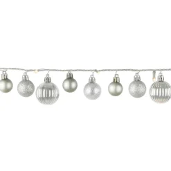 6ft. Silver & Gray Ornaments LED Garland String Lights by Ashland®