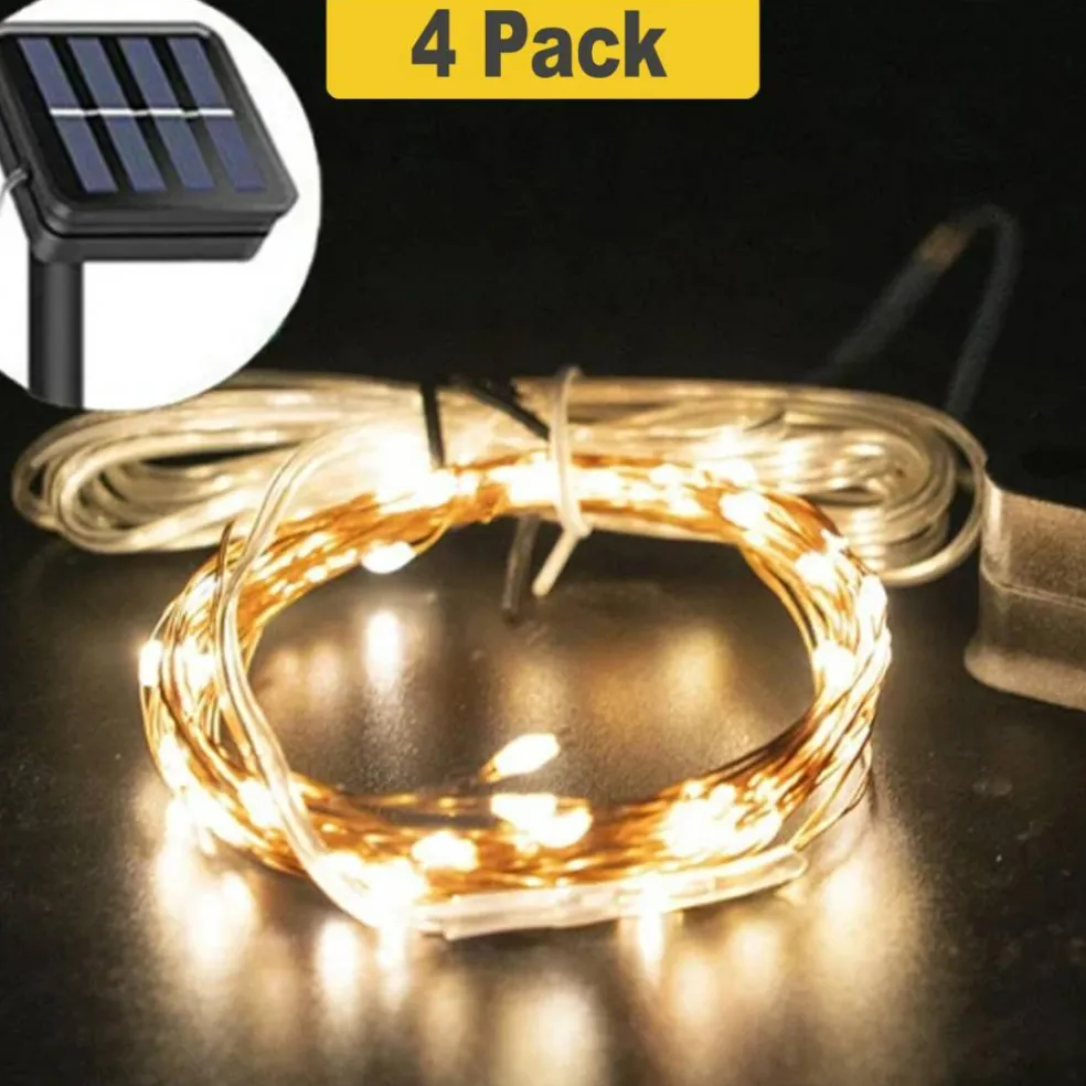72 Ft Solar Powered 200 LED Copper Wire String Lights Outdoor