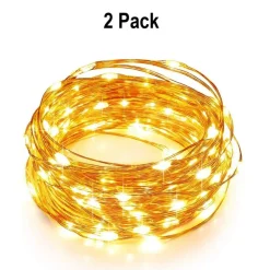 72 Ft Solar String Lights 200 LED Copper Wire Outdoor Fairy Lights