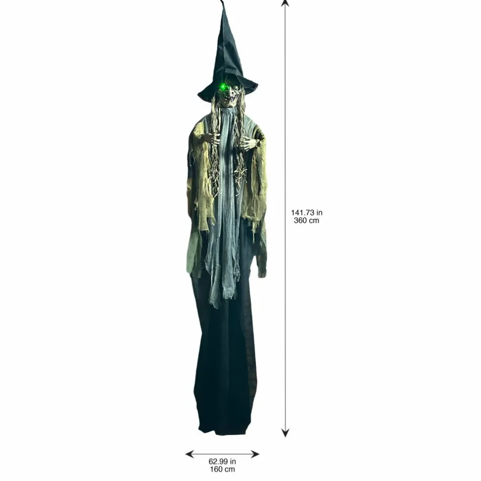 11.75ft. Sound Activated Hanging Witch by Ashland®