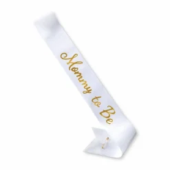 5ft. White & Gold Mommy to Be Sash by Celebrate Itâ„¢