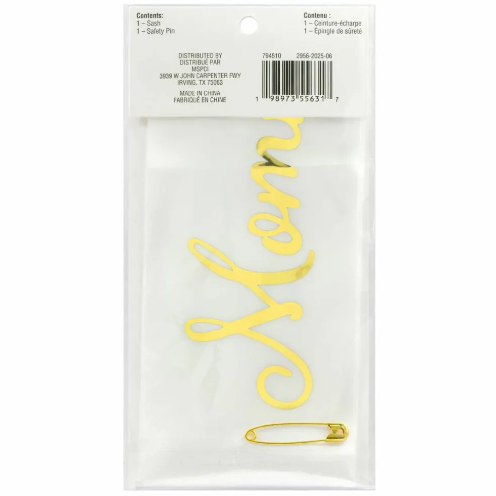 5ft. White & Gold Mommy to Be Sash by Celebrate It™