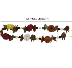 6ft. Wool Pumpkin & Pom Pom Garland by Ashland®